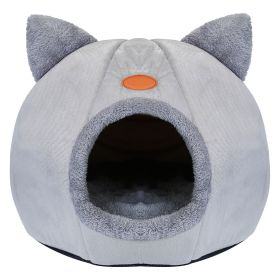 Cat Bed House Tent Puppy Dog Cave Hut Soft Cozy Kitten Dome House w/ Removable Washable Cushion Pillow