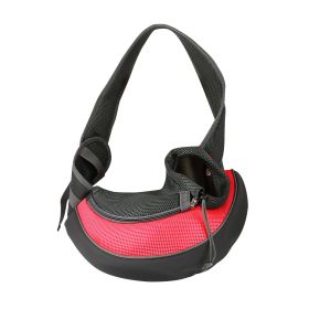 Pet Carrier for Dogs Cats Hand Free Sling Adjustable Padded Strap Tote Bag Breathable Shoulder Bag Carrying Small Dog Cat (Option: rRed_L)