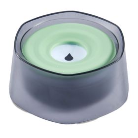 No Spill Dog Cat Water Bowl Spill Proof Slow Water Feeder 47.35oz Pet Water Dispenser Travel Dog Bowl for Dogs/Cats/Pets (Option: lGreen)