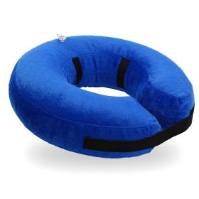 Dog Protective Inflatable Collar Pet Puppy Cat Not Block Vision E-Collar Adjustable Pet Recovery (Option: ollarL)