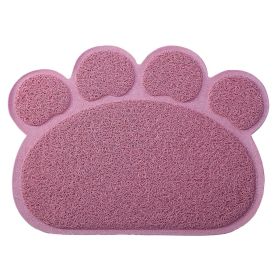 Dog Cat Bowl Mat Pet Food Water Feeding Mat Non-slip Pet Dish Tray Mat Paw Clean Placemat (Option: aw_Pink)
